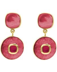Marcia Moran - Inelda Earrings Tourmaline And Fucisa - Lyst