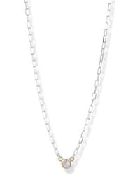 Argento Vivo - The Cz Circle Clip Chain Necklace - Lyst
