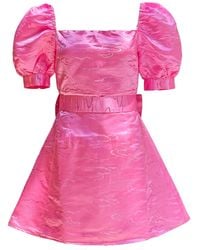 Madeleine Simon Studio - Valentines Day Cloud Satin Dress - Lyst