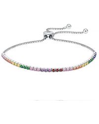 Shaded the Label - Sorcha Diamond Adjustable Tennis Bracelet - Lyst