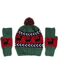 Springmoonatelier - Handmade New Year Wool Hat And Glove Set - Lyst