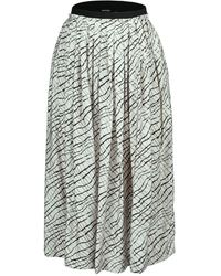 Smart and Joy - Neutrals Flared Skirt With Graphic Print And Elastic Waistband - Lyst