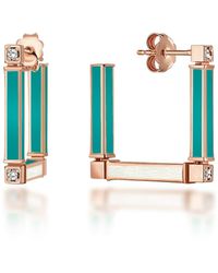 C|Nd|N by Candan Balto - Megaron & Nile Enamel Square Earrings - Lyst