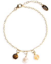 N'damus London - Hatton Fine Three Charm Bracelet - Lyst