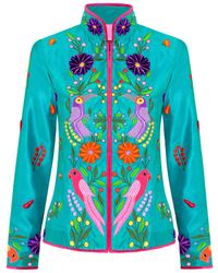 Beatrice von Tresckow - Jade Moroccan Birds Short Nehru Jacket - Lyst