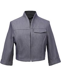 Smart and Joy - Minimalist Crop Jacket - Lyst