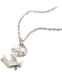 Posh Totty Designs - Rope And Anchor Charm Necklace - Lyst