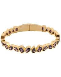 Ebru Jewelry - Amethyst & Majestic Bangle Design Bracelet - Lyst