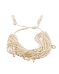 Ebru Jewelry - Purity Pearl & Diamond Multi Strand Adjustable Bracelet - Lyst