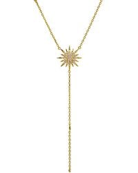 Ebru Jewelry - Diamond & Sun Pendant Fashion Design Necklace - Lyst