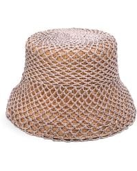 Shaded the Label - Neutrals Thistlecombe Pebble & Natural Straw Bucket Hat - Lyst