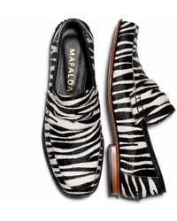 Mafalda - Neutrals Diana Zebra Pony Loafers - Lyst