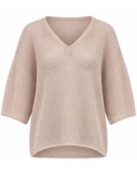 Luella Fashion - Neutrals Troon Mohair Blend V-Neck Jumper Camel - Lyst
