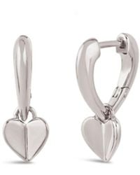 Dinny Hall - Folded Heart Drop Hoops - Lyst