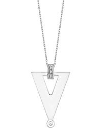 Dime Tribe - Geomeric Diamond Necklace - Lyst