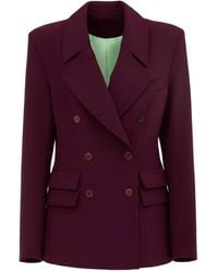 Julia Allert - Classic Tailored Double-Breasted Blazer – Wine - Lyst
