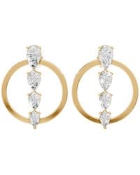 Aya Fine Jewelry - Pear Lab Diamond Open Circle Earrings - Lyst