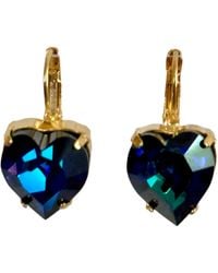 Laura Gray - Small Dark Heart Post Earrings - Lyst