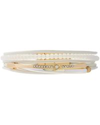 Saachi - Leather Golden Arrow Bracelet - Lyst