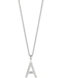 Muru - Letter Necklace With Curb Chain - Lyst