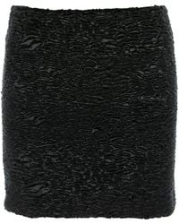 Silvia Serban - Astrakhan Mini Skirt - Lyst