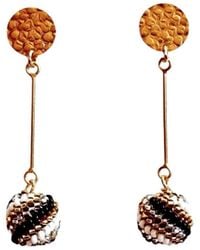 Iliana Arrazola - Magic Ball, Dangle Earrings, And, Glass Beads, Beaded Jewelry - Lyst