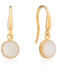 Auree - Barcelona June Birthstone Hook Earrings Moonstone - Lyst