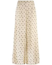 Traffic People - Neutrals Spanish Harlem Cream And Polka Dot Rene Trousers - Lyst