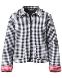 Yumi' - Gingham Frill Collar Jacket - Lyst