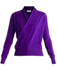 Paisie - Long Sleeve Knitted Wrap Top - Lyst