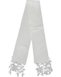London Atelier Byproduct - Silk And 3D Lace Long Scarf - Lyst