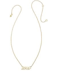 Heather Hawkins Jewelry - Mrs Lowercase Script Fourteen Karat Fine Jewelry Necklace - Lyst