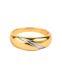 Zynnia Collective - Two Tone Slit Dome Ring - Lyst