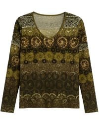 Conquista - Bohemian Print Long Sleeve Top - Lyst