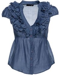 Conquista - Sleeveless Ruffle Detail Top - Lyst