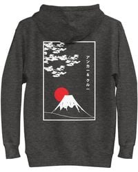 Anchor and Crew - Heather Mount Fuji Landmark Cotton Blend Hoodie - Lyst