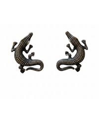 Silver & Elegant Co. - The Antique Bronze Croc Studs - Lyst