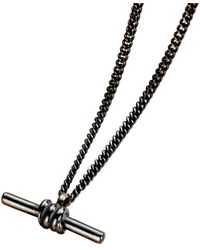 Posh Totty Designs - Oxidised Sterling Column T-Bar Pendant Necklace - Lyst