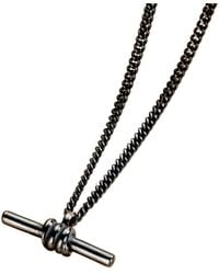 Posh Totty Designs - Oxidised Sterling Column T-Bar Pendant Necklace - Lyst