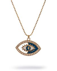 Ebru Jewelry - Celestial Evil Eye Enamel Necklace - Lyst