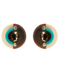 Gissa Bicalho - Acrylic Handmade Earring Short Empire Cinnamon - Lyst