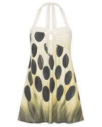 Conquista - Halter Neck Print Dress - Lyst