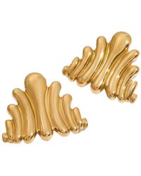 Elk & Bloom - Chunky 14K Molten Wave Studs - Lyst