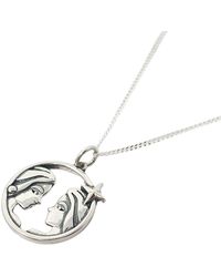 Harfi - Gemini Zodiac Horoscope Charm Sterling Necklace - Lyst