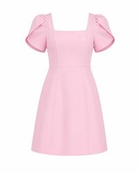 Girl In Mind - Reeve Square Neck Mini Dress Baby - Lyst