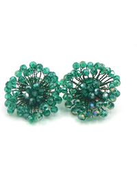 Fairchild Baldwin - Button Earrings Emerald - Lyst