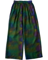Lost Pattern - Brooklyn Silk Wide Leg Pants - Lyst