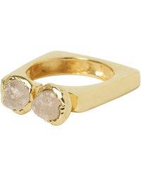 YAA YAA LONDON - Quiet Luxury Rose Quartz Adjustable Square Ring - Lyst