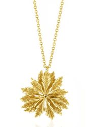 Unaloe - Vermeil Floral Star Necklace For – Italian Leaf Pendant Luxury Jewelry - Lyst