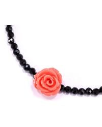 Mineralgems•Studio - Onyx Choker With Mini Rose - Lyst